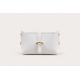 Leather Medium Barrel Bag/Base cod.99550 «My Passport - Strip on Top», White