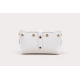 Leather Medium Barrel Bag/Base cod.99550 «My Passport - Strip on Top», White
