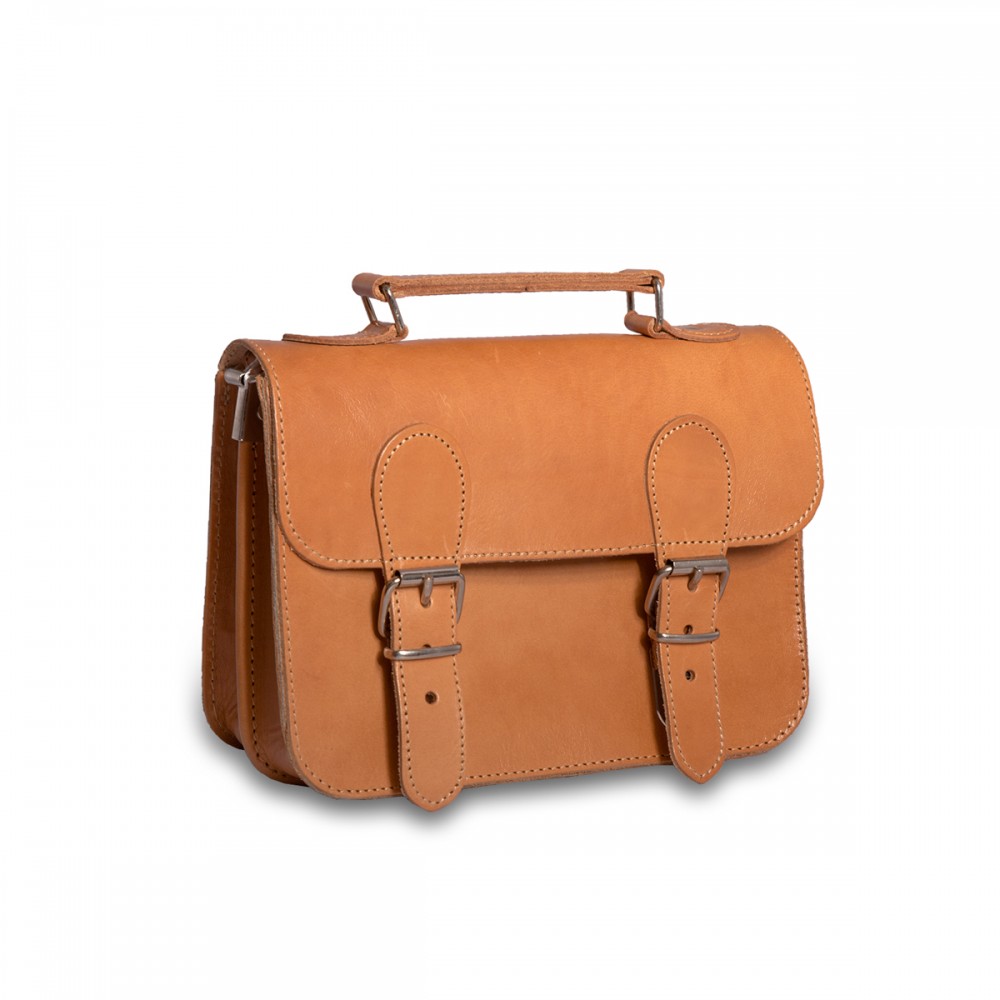 Leather Crossbody Bag Bohemia 12/12, Natural Leather Crossbody Bag Bohemia 12/12, Natural