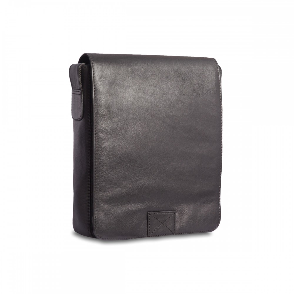 Leather Crossbody Bag Karras 847, Black