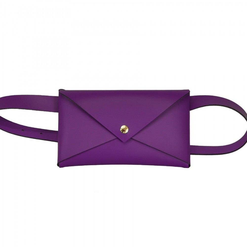 Message Leather Waist Bag cod.99277S «Your Message», Purple