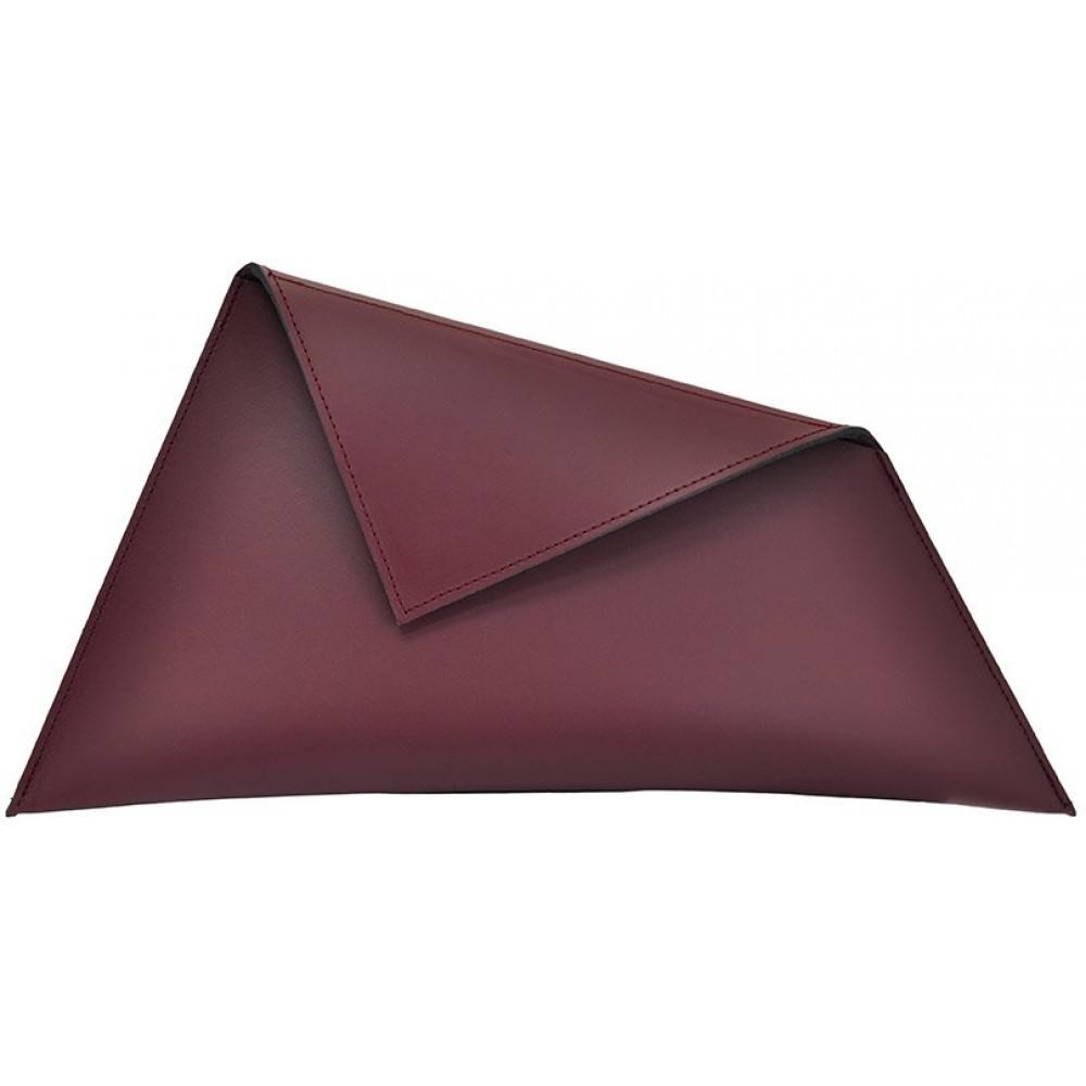 Leather Clutch cod.99180 «Thunder Leather Clutch», Bordeaux