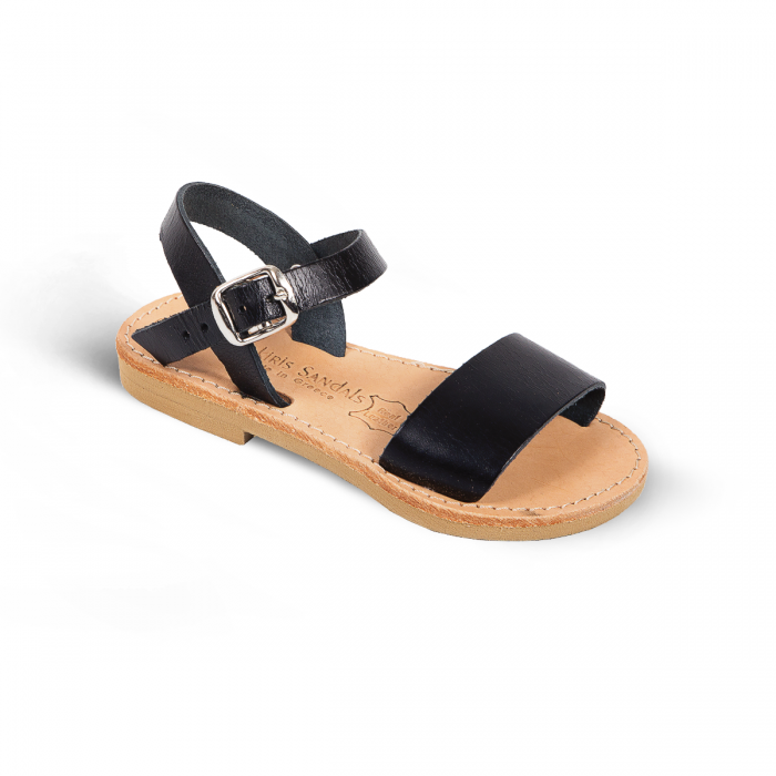 Children Leather Sandals Tsakiris P10, Black