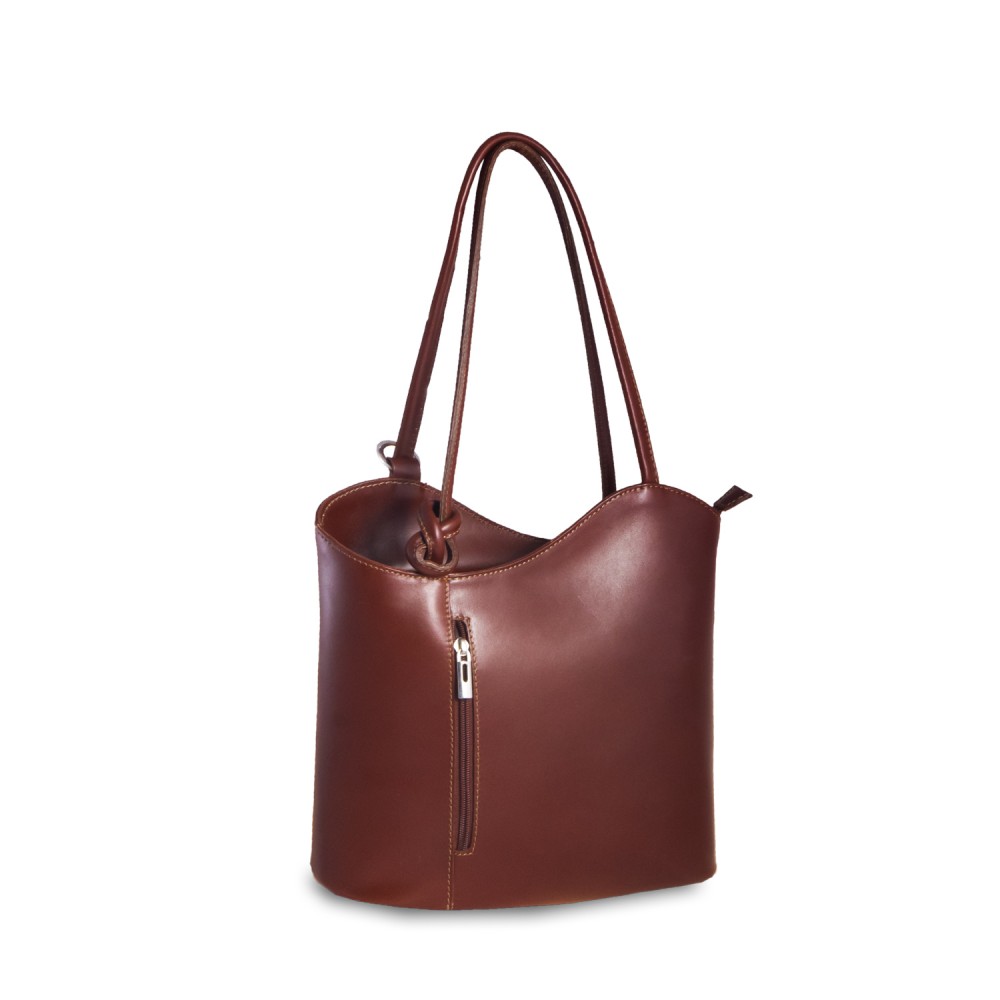 Leather Shoulder Bag Karras DE0111, Brown